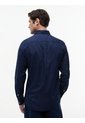 Camisa Azul Oscuro Flex Poplin Con Micro Estampado De Cuadros Tommy Hilfiger de Tommy Hilfiger