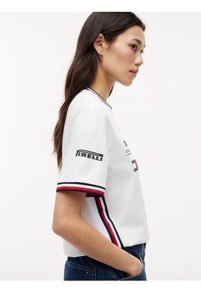 Camiseta Blanca TH X Cadillac Formula 1® Team Valtteri Bottas 77 Tommy Hilfiger