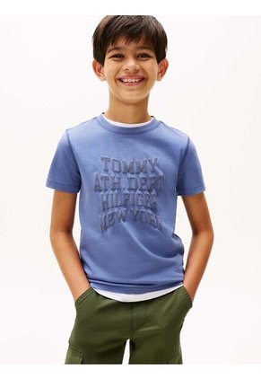 Camiseta Azul Con Logo Varsity Tommy Hilfiger