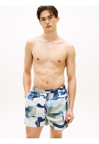 Pantaloneta Multicolor De Baño Corto De Medio Largo Con Estampado Tommy Hilfiger Tommy Hilfiger