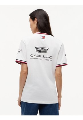 Camiseta Blanca TH X Cadillac Formula 1® Team Valtteri Bottas 77 Tommy Hilfiger