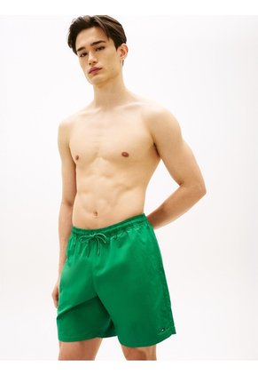 Traje Verde De Baño Largo De Nailon Y Cordón Ajustable Tommy Hilfiger