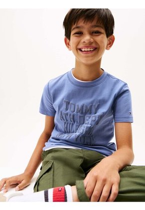 Camiseta Azul Con Logo Varsity Tommy Hilfiger