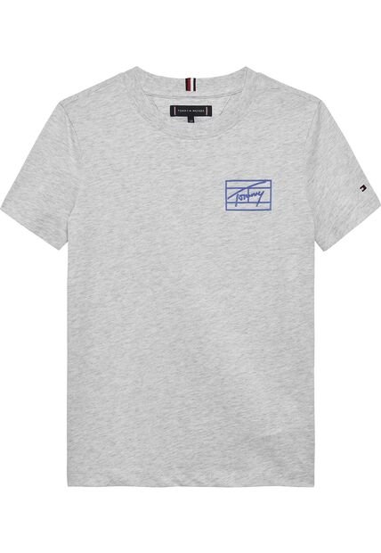 Camiseta Gris Varsity Con Logo Tommy Hilfiger