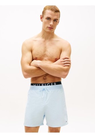 Pantaloneta Azul De Baño De Largo Medio Con Cintura Doble Tommy Hilfiger Tommy Hilfiger