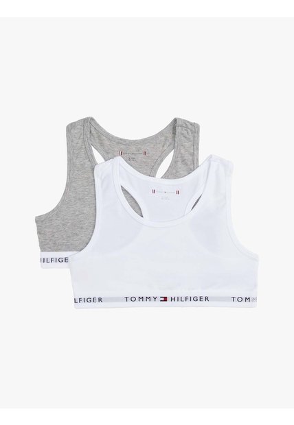 Pack Blanco De 2 Bralettes Signature Sin Relleno Tommy Hilfiger
