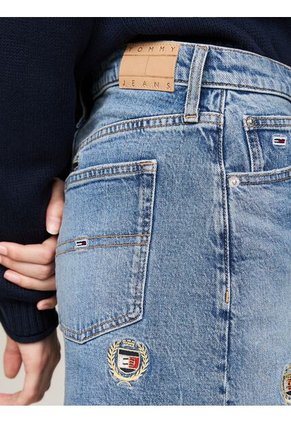 Falda Azul Denim Corta Izzie De Cintura Media Tommy Jeans