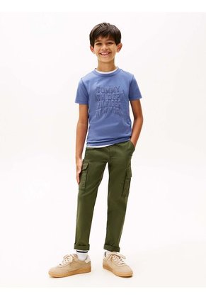 Camiseta Azul Con Logo Varsity Tommy Hilfiger