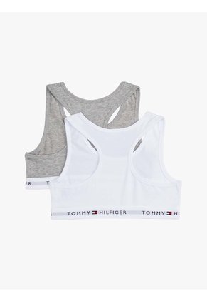 Pack Blanco De 2 Bralettes Signature Sin Relleno Tommy Hilfiger