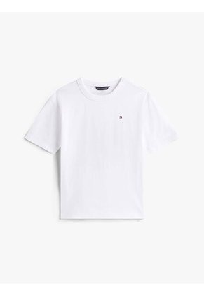 Camiseta Blanca De Cuello Redondo Con Gráfico Tommy Hilfiger