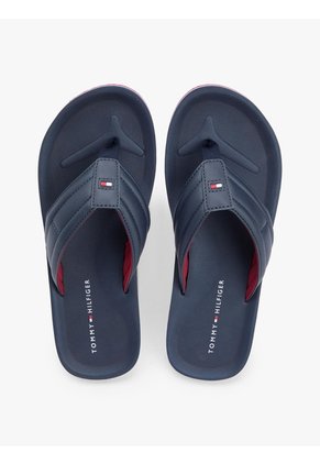 Sandalias Azul Con Tiras Acolchadas Y Logo Tommy Hilfiger