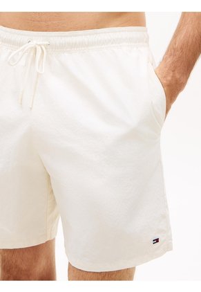 Traje Blanco De Baño Largo De Nailon Y Cordón Ajustable Tommy Hilfiger