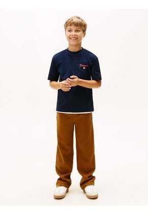 Camiseta Azul Con Logo Gráfico Tommy Hilfiger