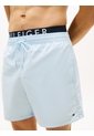 Traje Azul De Baño De Largo Medio Con Cintura Doble Tommy Hilfiger de Tommy Hilfiger