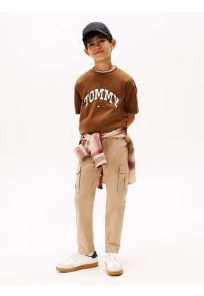 Camiseta Café Varsity De Cuello Redondo Con Logo Tommy Hilfiger