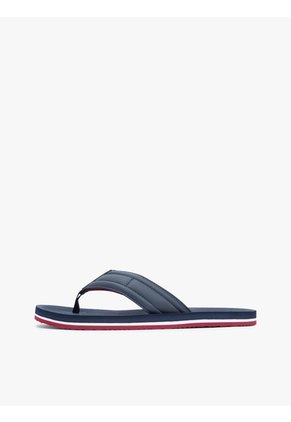 Sandalias Azul Con Tiras Acolchadas Y Logo Tommy Hilfiger