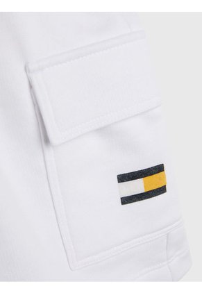 Bermuda Blanco En Algodón Con Bolsillo Y Logo Para Niño Tommy Hilfiger