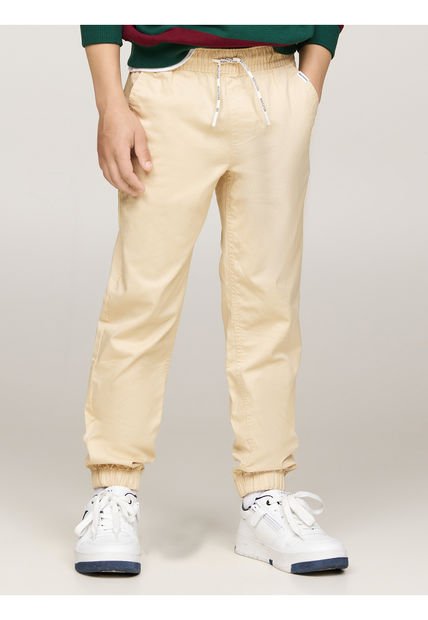 Jogger Amarillo Niño Con Logo Monotipo En Los Cordones Tommy Hilfiger