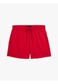 Traje Rojo De Baño De Medio Largo Con Logo Bordado Tommy Hilfiger de Tommy Hilfiger