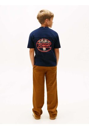 Camiseta Azul Con Logo Gráfico Tommy Hilfiger