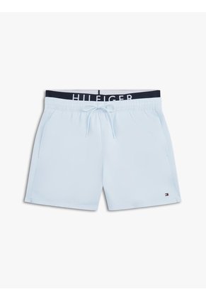 Traje Azul De Baño De Largo Medio Con Cintura Doble Tommy Hilfiger