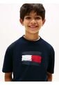 Camiseta Azul De Cuello Redondo Con Logo Tommy Hilfiger de Tommy Hilfiger