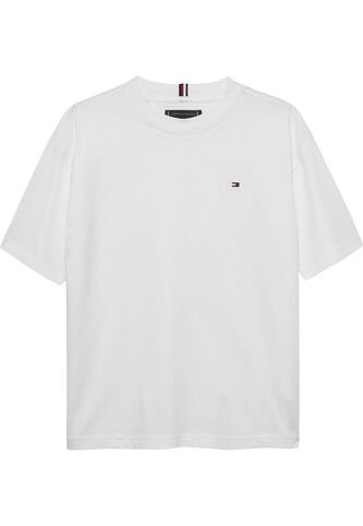 Camiseta Blanca De Punto Con Logo Bordado Tommy Hilfiger Tommy Hilfiger