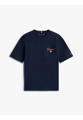 Camiseta Azul Con Logo Gráfico Tommy Hilfiger