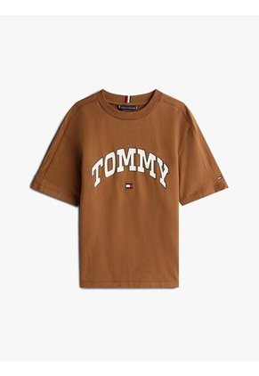 Camiseta Café Varsity De Cuello Redondo Con Logo Tommy Hilfiger