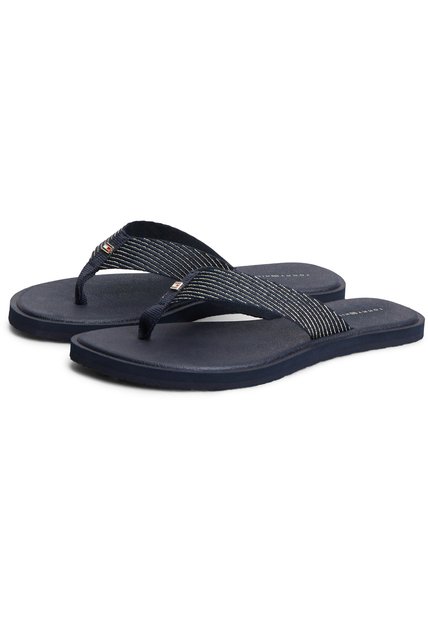Sandalias Azul Marino IM Scandi Con Logo Metalizado Tommy Hilfiger