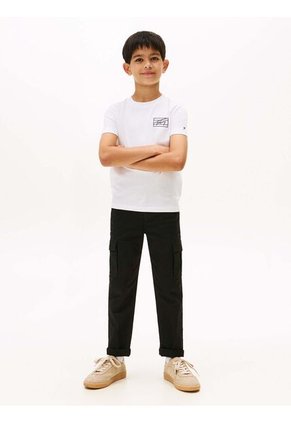 Camiseta Blanca Varsity Con Logo Tommy Hilfiger