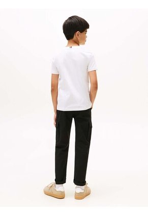 Camiseta Blanca Varsity Con Logo Tommy Hilfiger