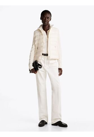 Chaqueta Blanca De Plumón Con Mangas A Contraste Tommy Hilfiger