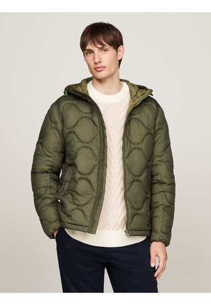 Chaqueta Verde Acochada Con Aislamiento Térmico Tommy Hilfiger