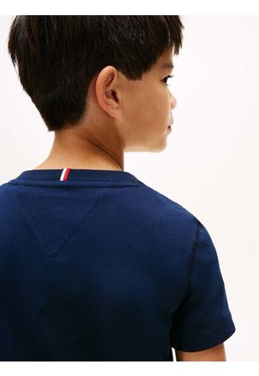 Camiseta Azul Con Logo Varsity Tommy Hilfiger