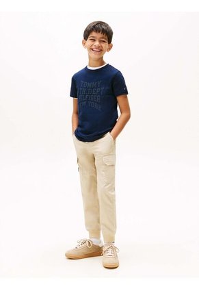 Camiseta Azul Con Logo Varsity Tommy Hilfiger