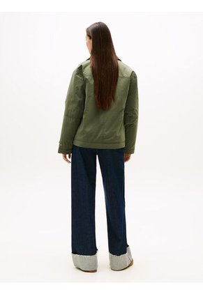 Chaqueta Verde Rompe Viento Con Logo Tommy Jeans