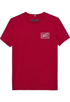 Camiseta Roja Varsity Con Logo Tommy Hilfiger