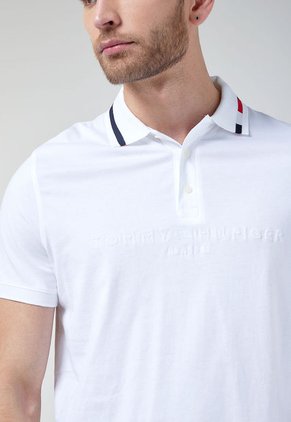 Polo Blanco-Azul Navy-Rojo Tommy Hilfiger
