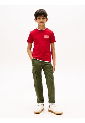 Camiseta Roja Varsity Con Logo Tommy Hilfiger