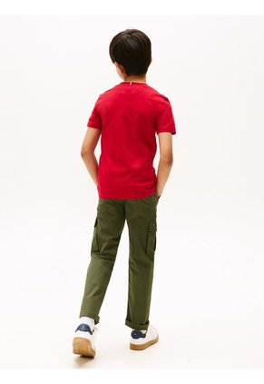 Camiseta Roja Varsity Con Logo Tommy Hilfiger