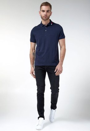 Camiseta Polo Azul Navy-Blanco-Rojo Tommy Hilfiger