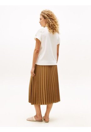 Camiseta Blanca Con Cuello Redondo Y Botones Dorados Tommy Hilfiger