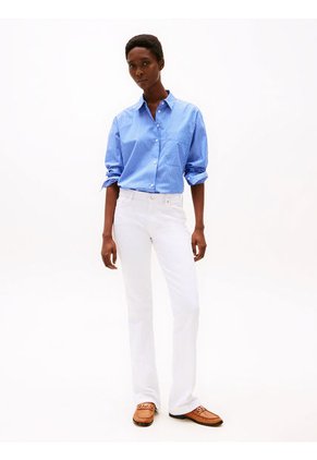 Jeans Blanco Blancos De Corte Bootcut Y Talle Medio Tommy Hilfiger