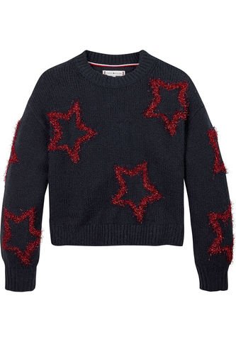 Saco Azul Niña Oscuro Tejido Holgado Con Estrellas Tommy Hilfiger Tommy Hilfiger