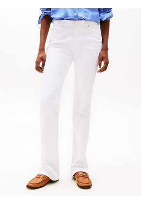 Jeans Blanco Blancos De Corte Bootcut Y Talle Medio Tommy Hilfiger