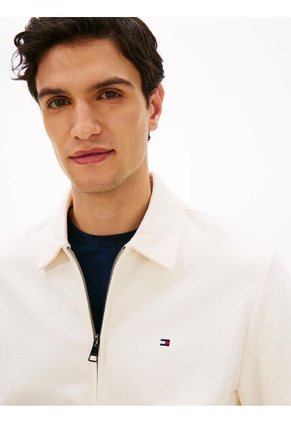 Chaqueta Blanca De Felpa Con Logo Bordado Tommy Hilfiger