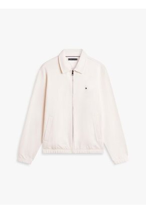 Chaqueta Blanca De Felpa Con Logo Bordado Tommy Hilfiger