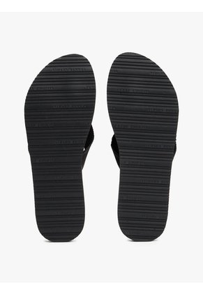 Sandalias Negro Con Inscripción Tonal En Tiras Tommy Hilfiger