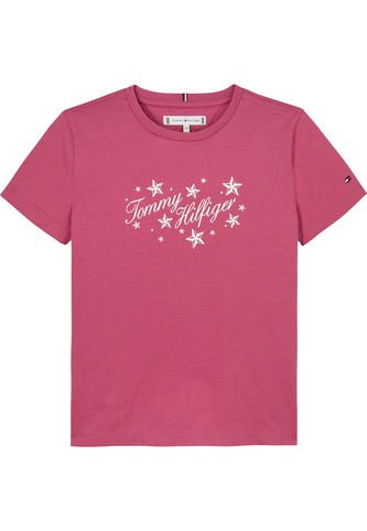 Camiseta Niña Rosa Con Logo Script Tommy Hilfiger Tommy Hilfiger